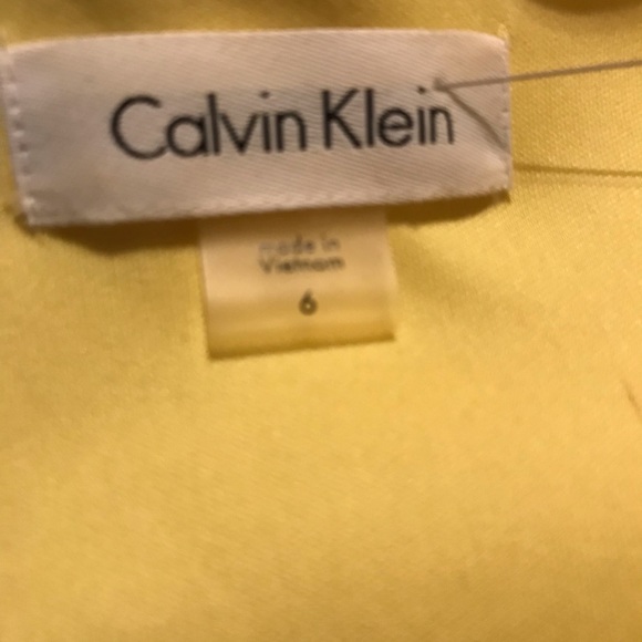 Calvin Klein casual yellow dress, size: 6 - Picture 6 of 17